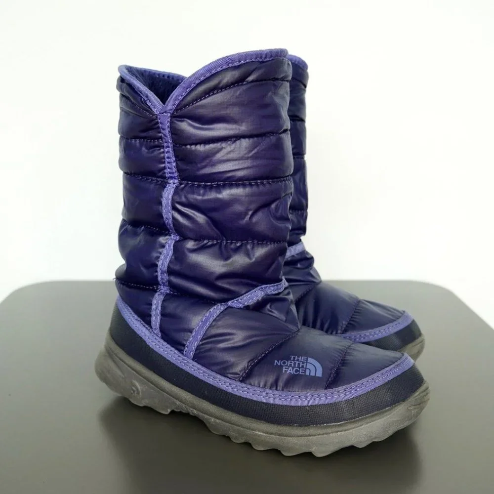 The North Face Girl's Purple Amore Mid-Calf Outdoor Winter Snow Boots Size 5